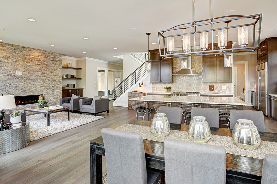 Open-concept kitchen renovation with large island